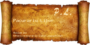 Pacurariu Libor névjegykártya